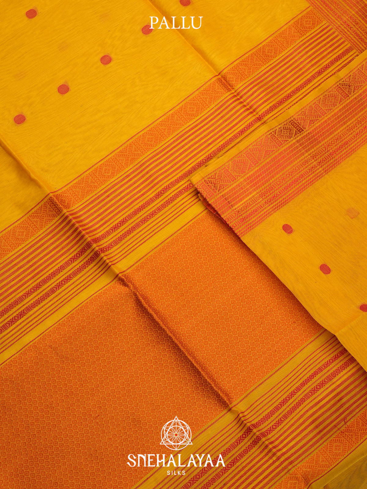 Yellow Kora Silk Cotton Saree