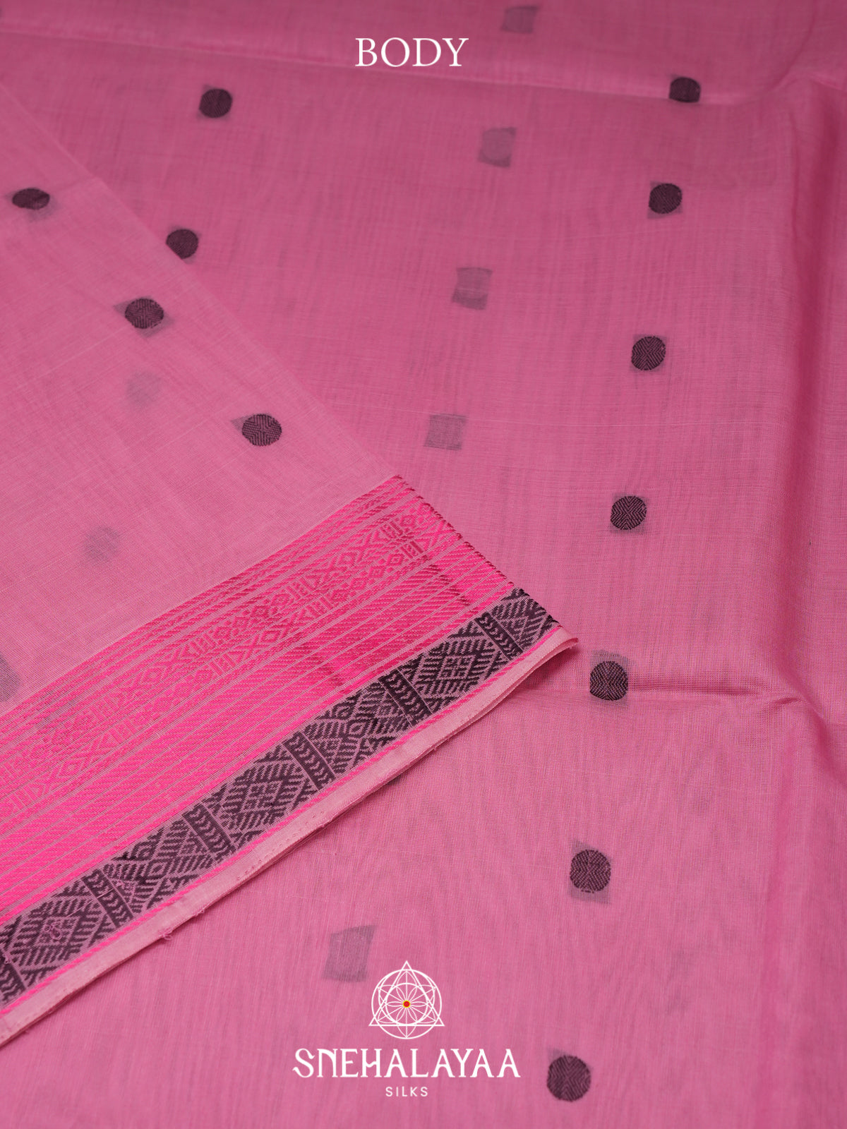 Pink Kora Silk Cotton Saree
