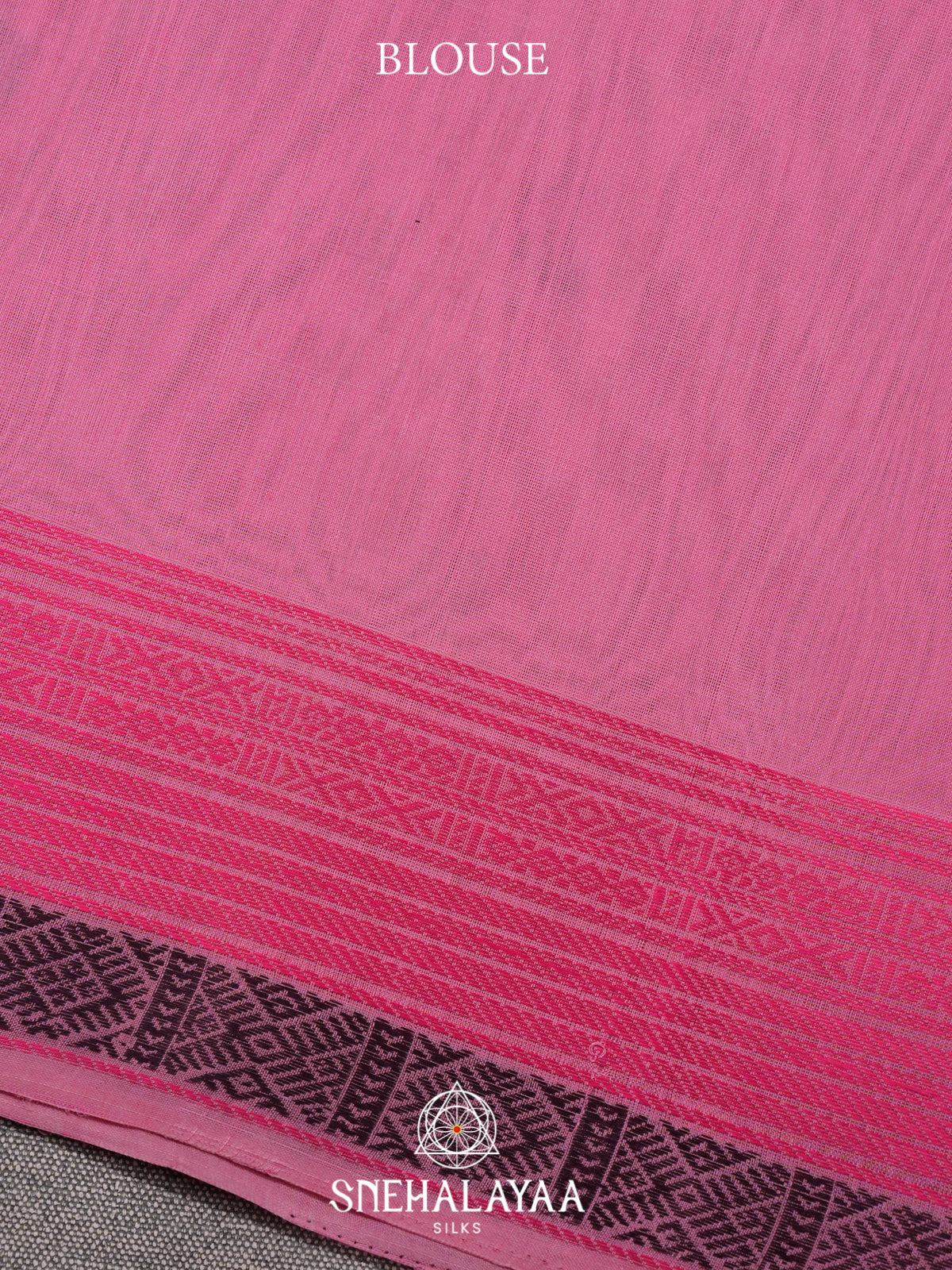 Pink Kora Silk Cotton Saree