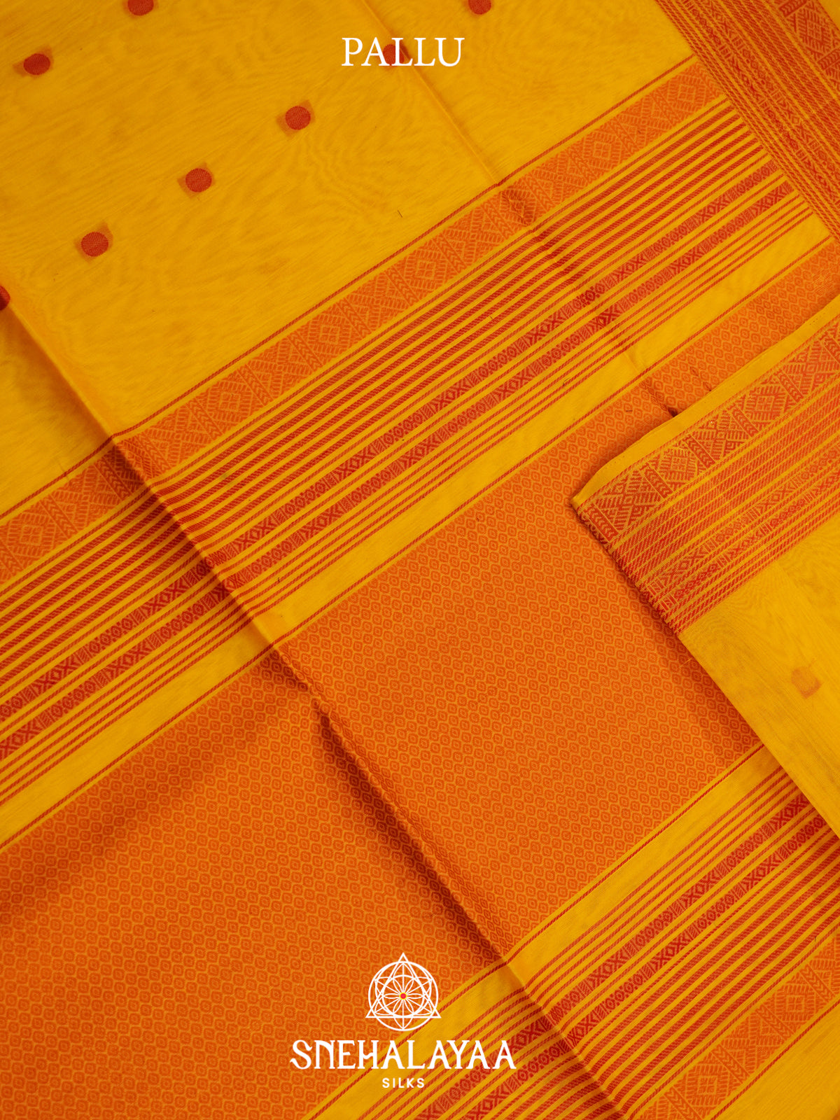 Yellow Kora Silk Cotton Saree
