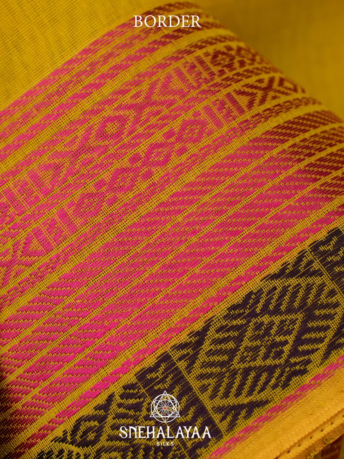 Golden Yellow Kora Silk Cotton Saree