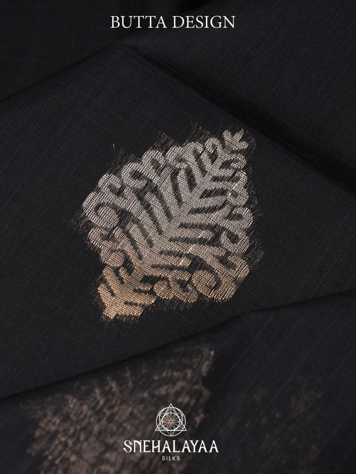 Black Kora Silk Cotton Saree