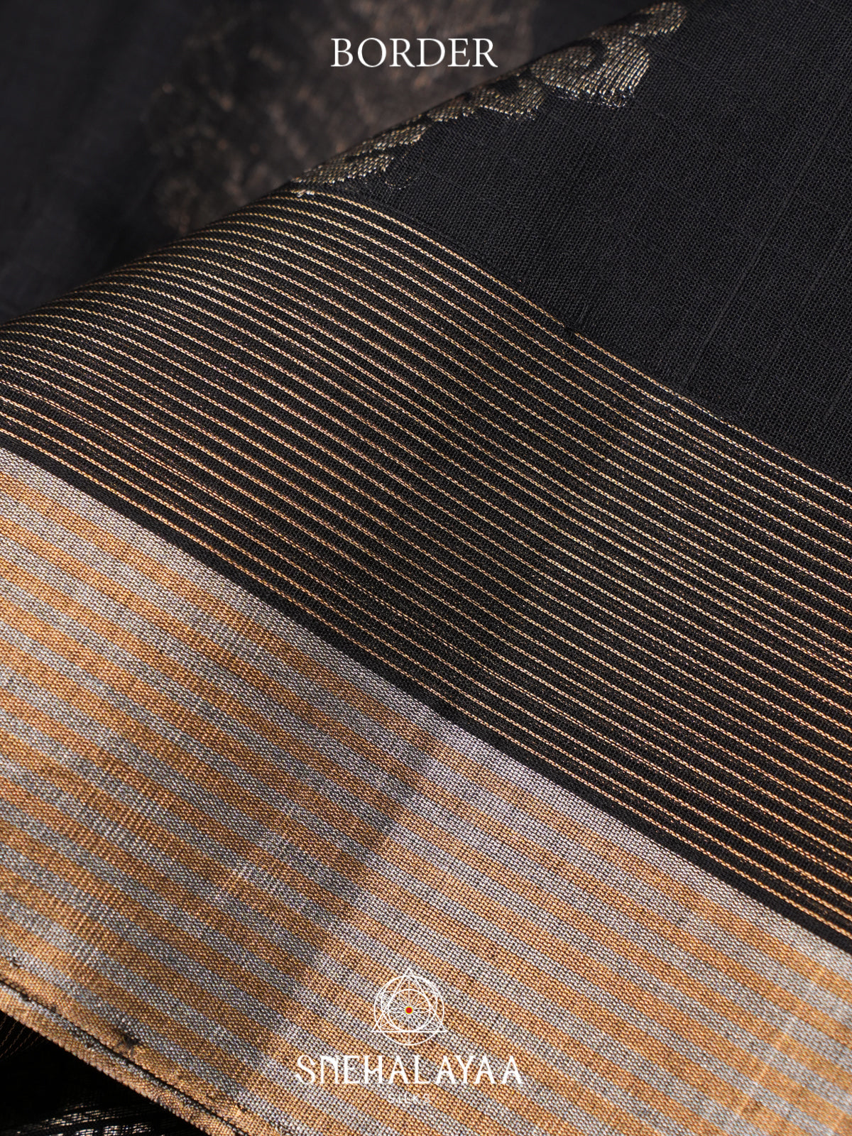 Black Kora Silk Cotton Saree