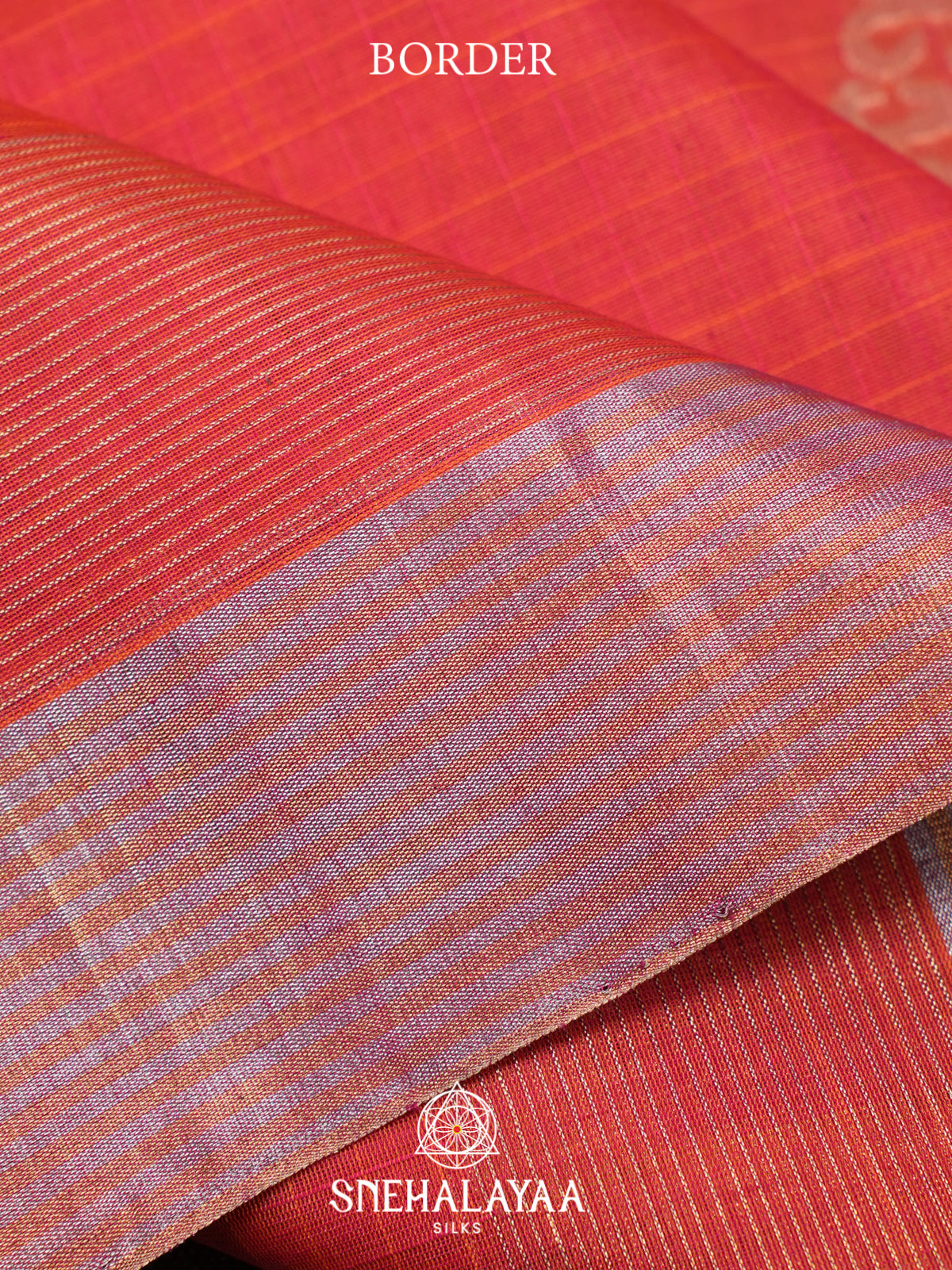 Vermilion Red Kora Silk Cotton Saree