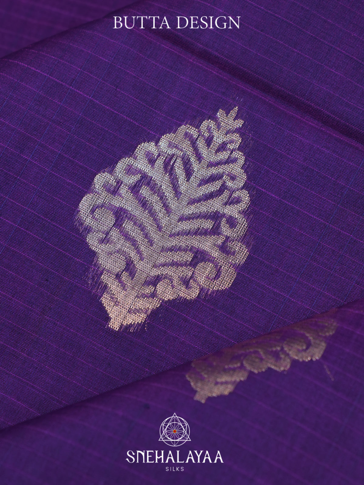 Violet Kora Silk Cotton Saree