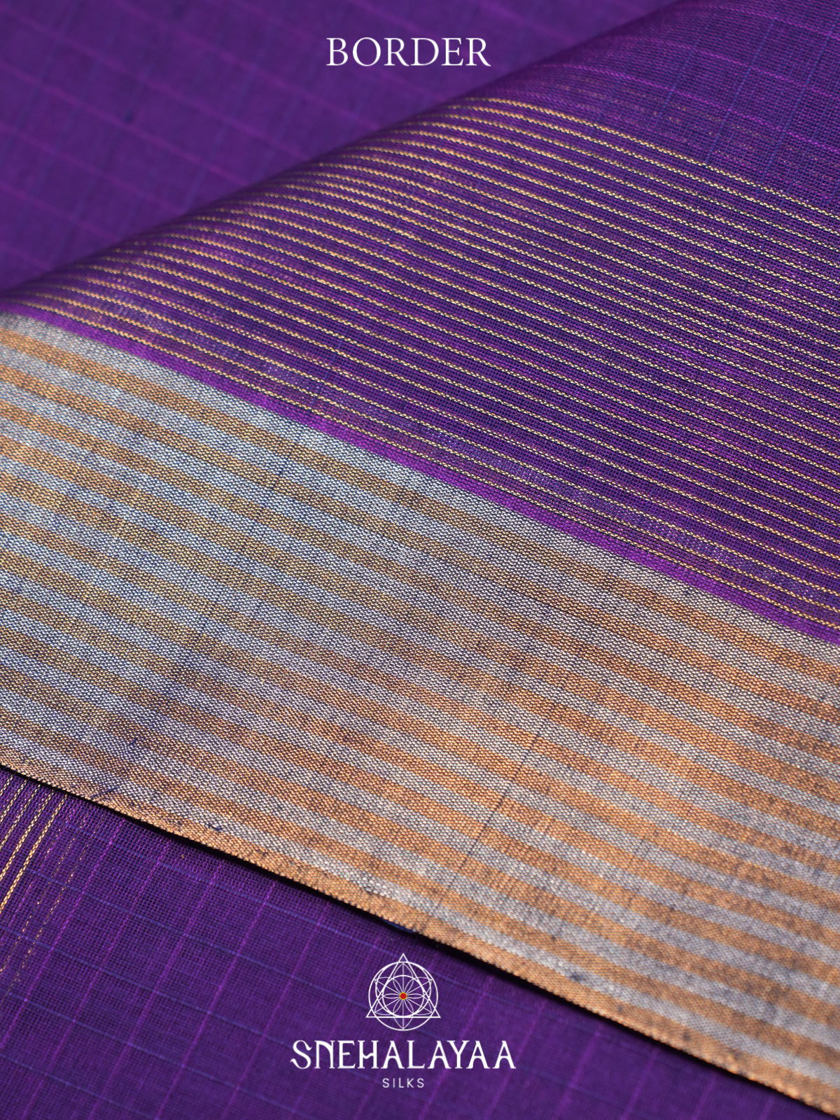 Violet Kora Silk Cotton Saree