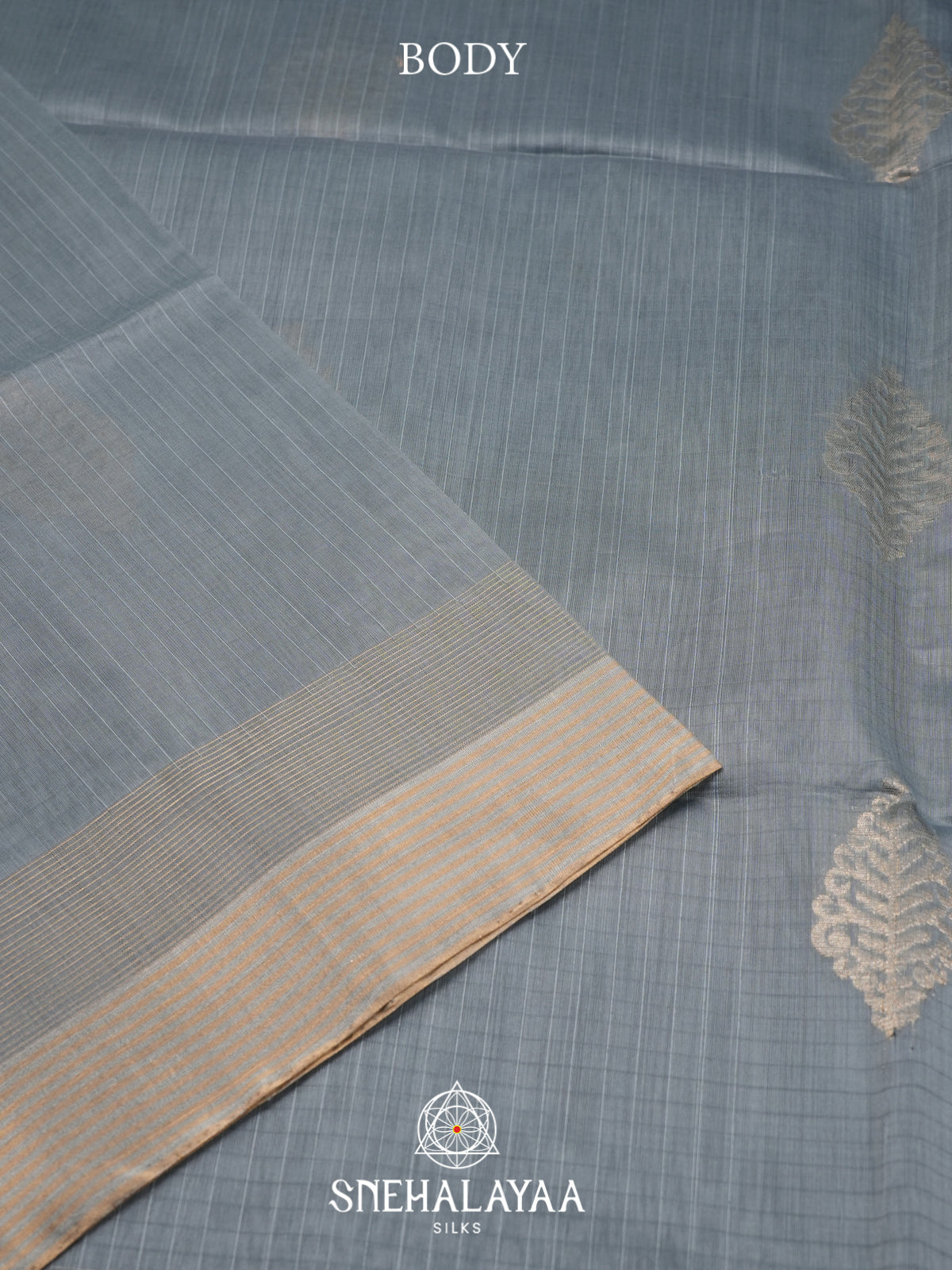 Grey Kora Silk Cotton Saree