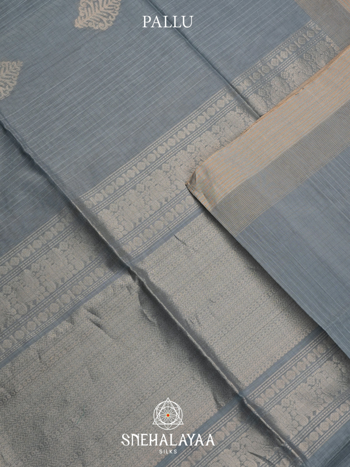 Grey Kora Silk Cotton Saree