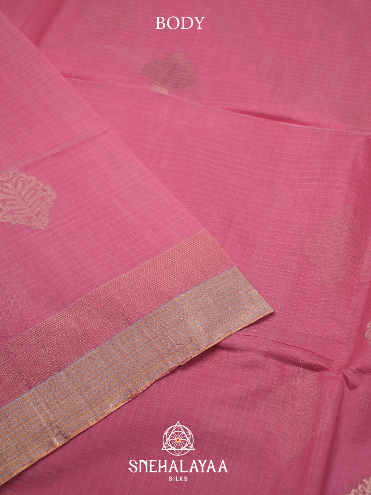 Pink Kora Silk Cotton Saree