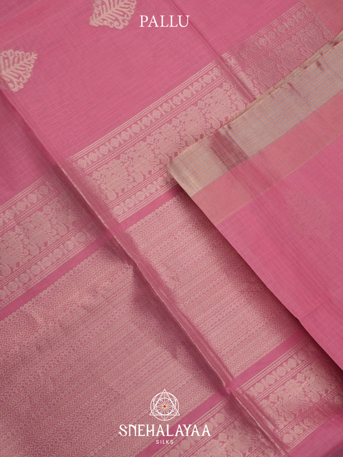 Pink Kora Silk Cotton Saree