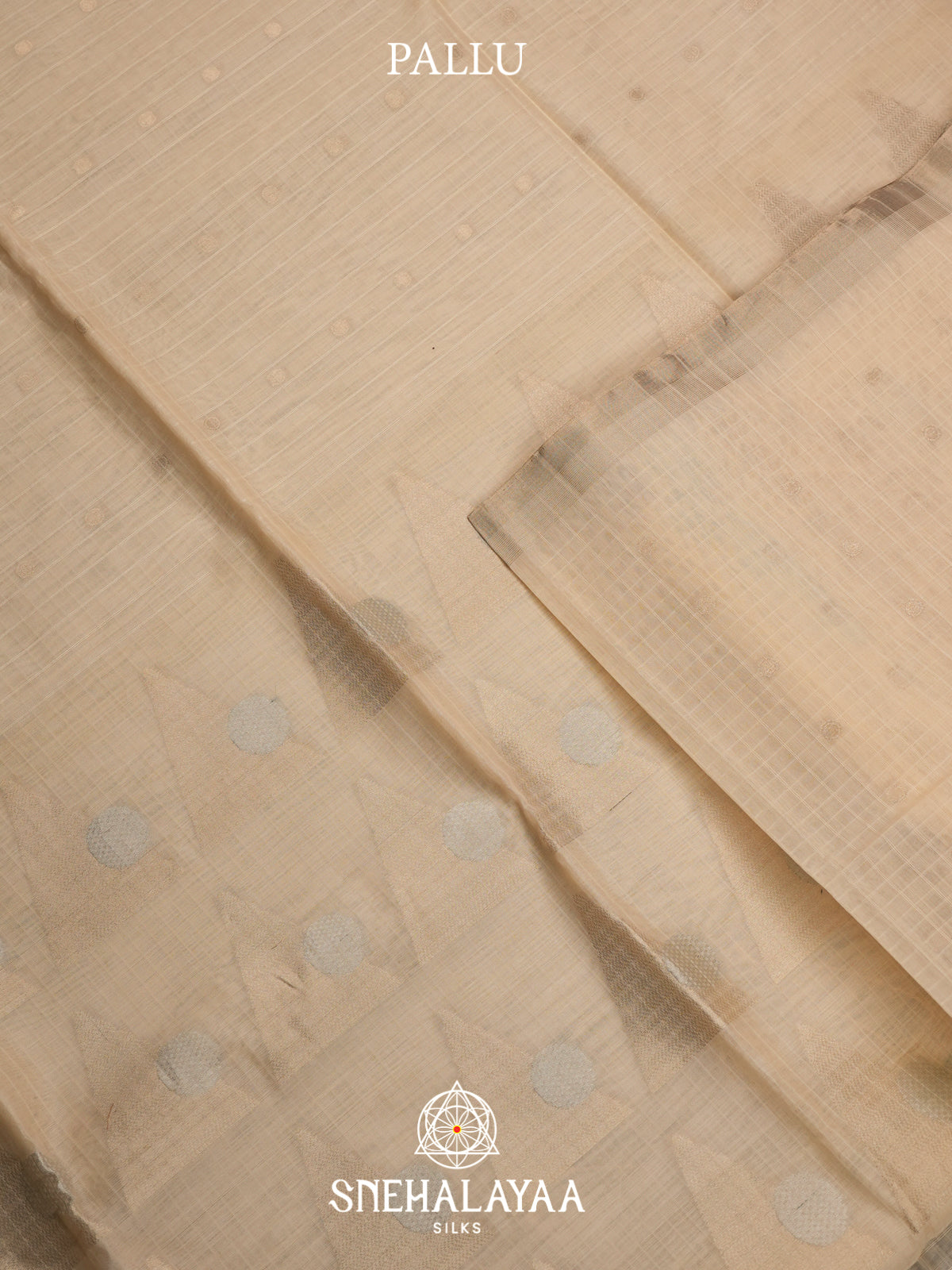 Cream Kora Silk Cotton Saree