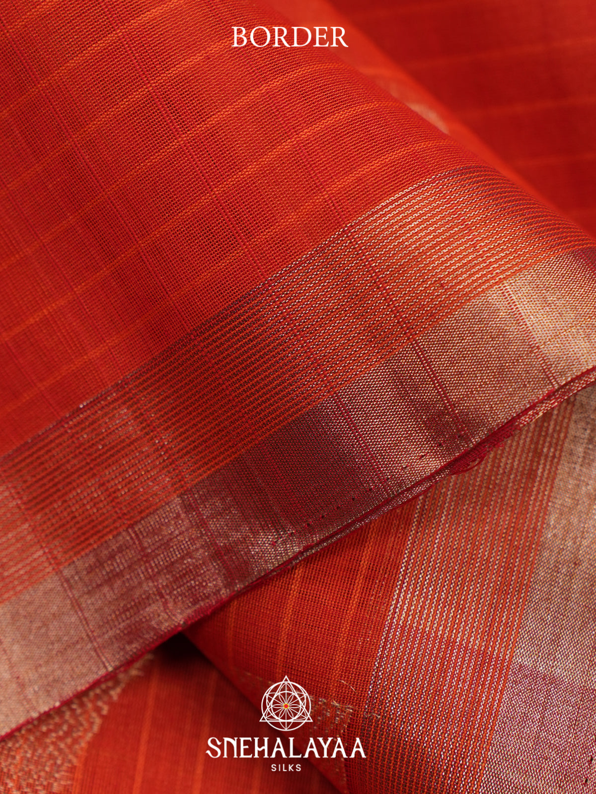 Orange Kora Silk Cotton Saree