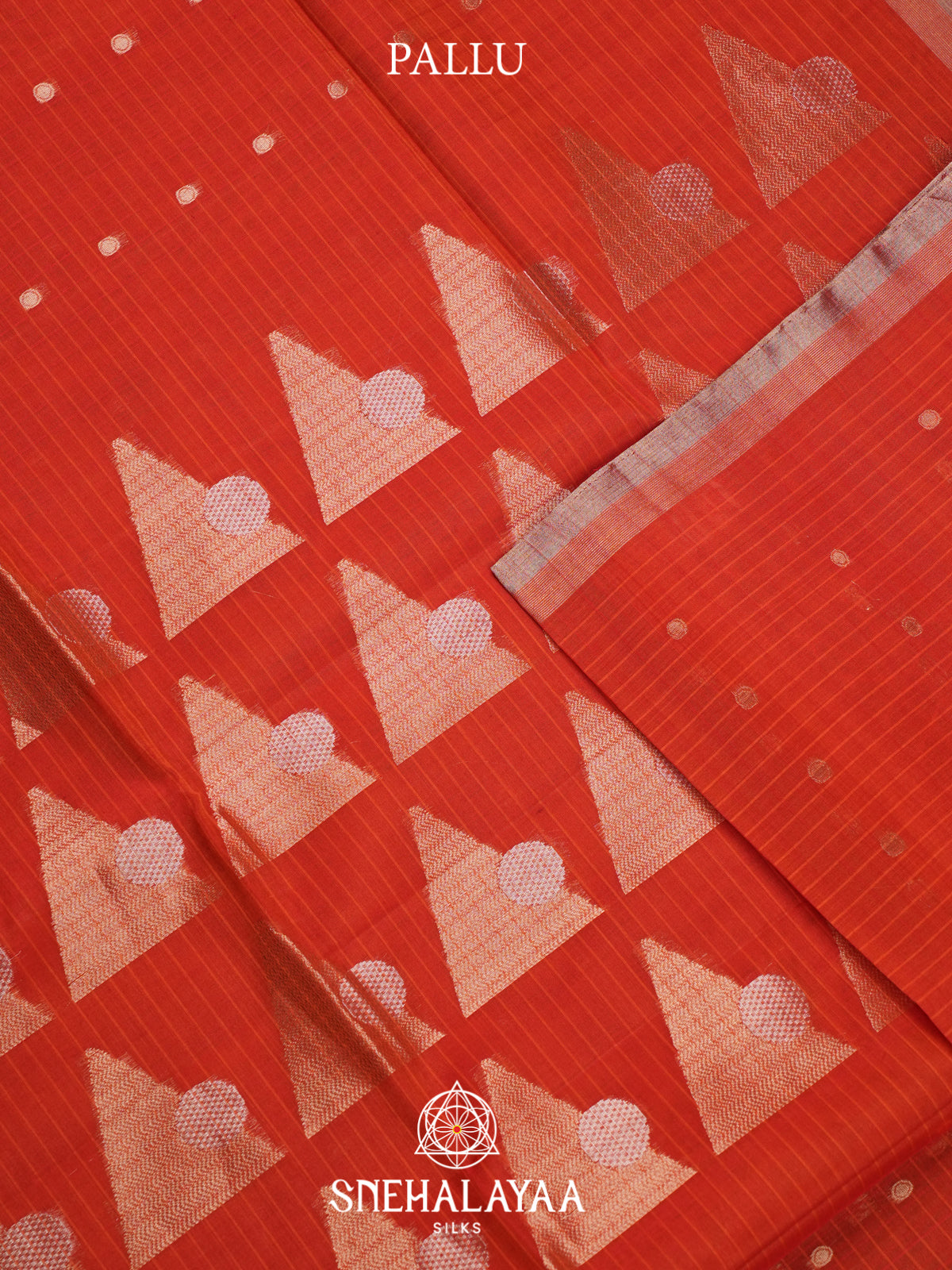 Orange Kora Silk Cotton Saree