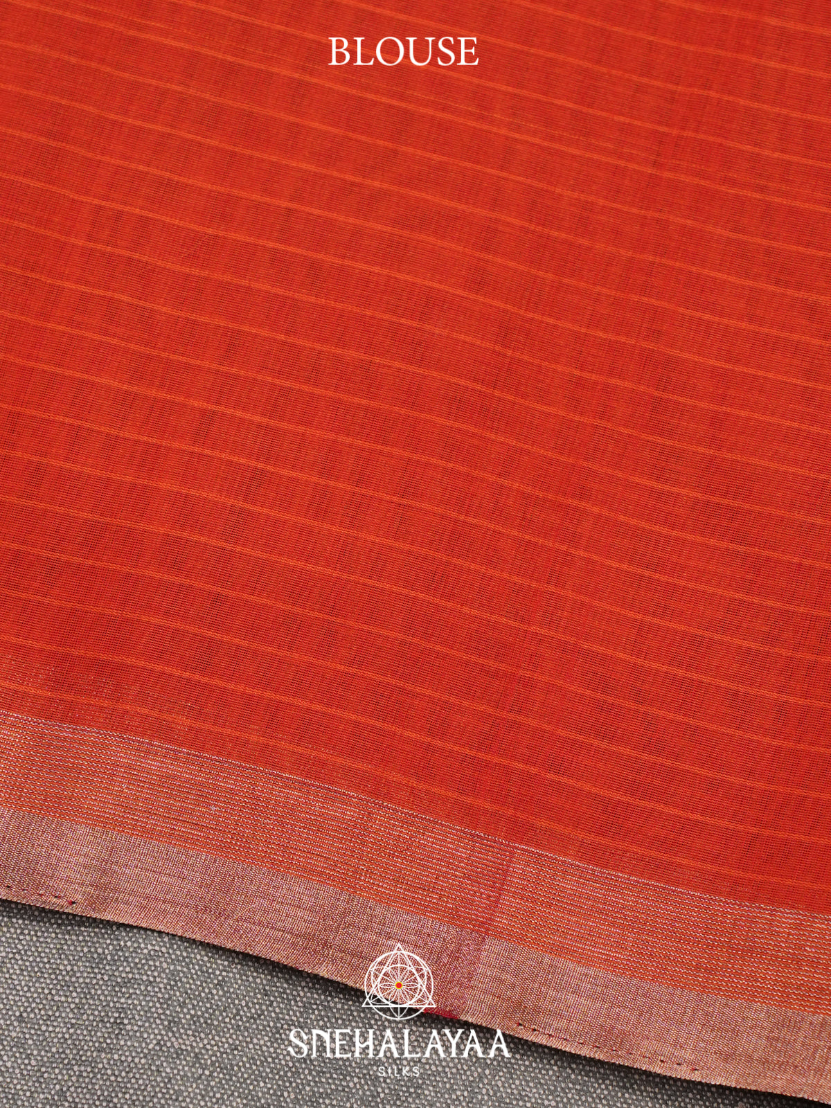 Orange Kora Silk Cotton Saree