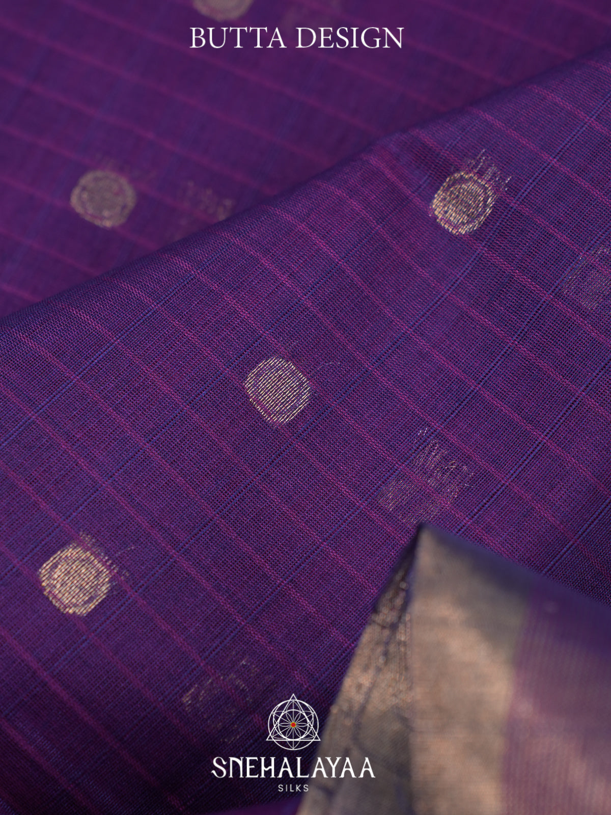 Purple Kora Silk Cotton Saree