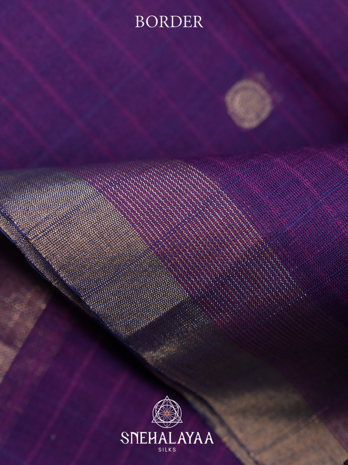 Purple Kora Silk Cotton Saree