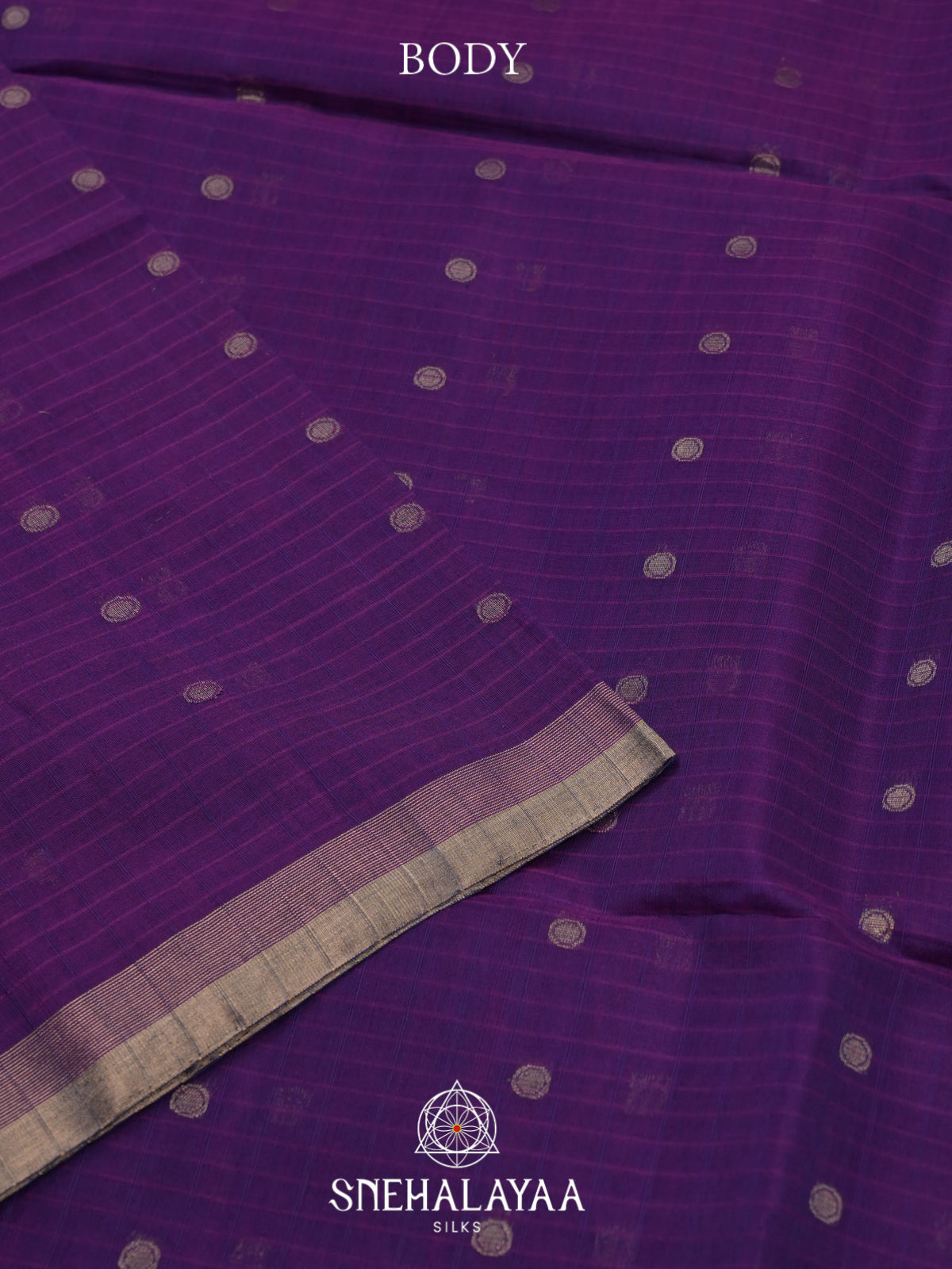 Purple Kora Silk Cotton Saree