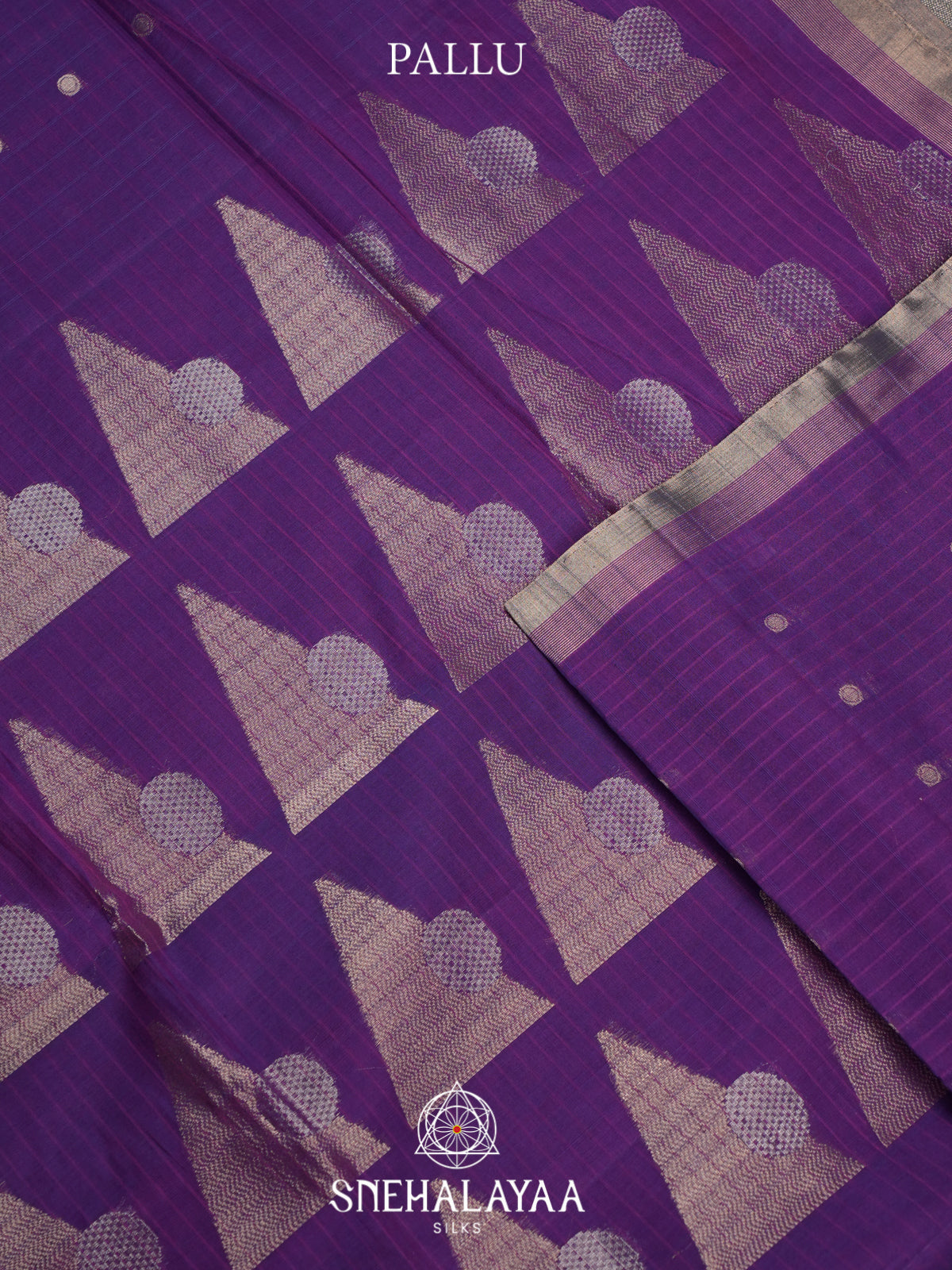 Purple Kora Silk Cotton Saree