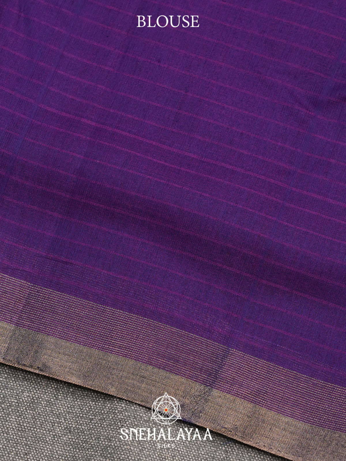Purple Kora Silk Cotton Saree