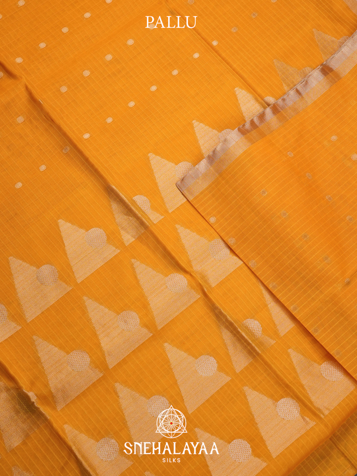 Mustard Kora Silk Cotton Saree