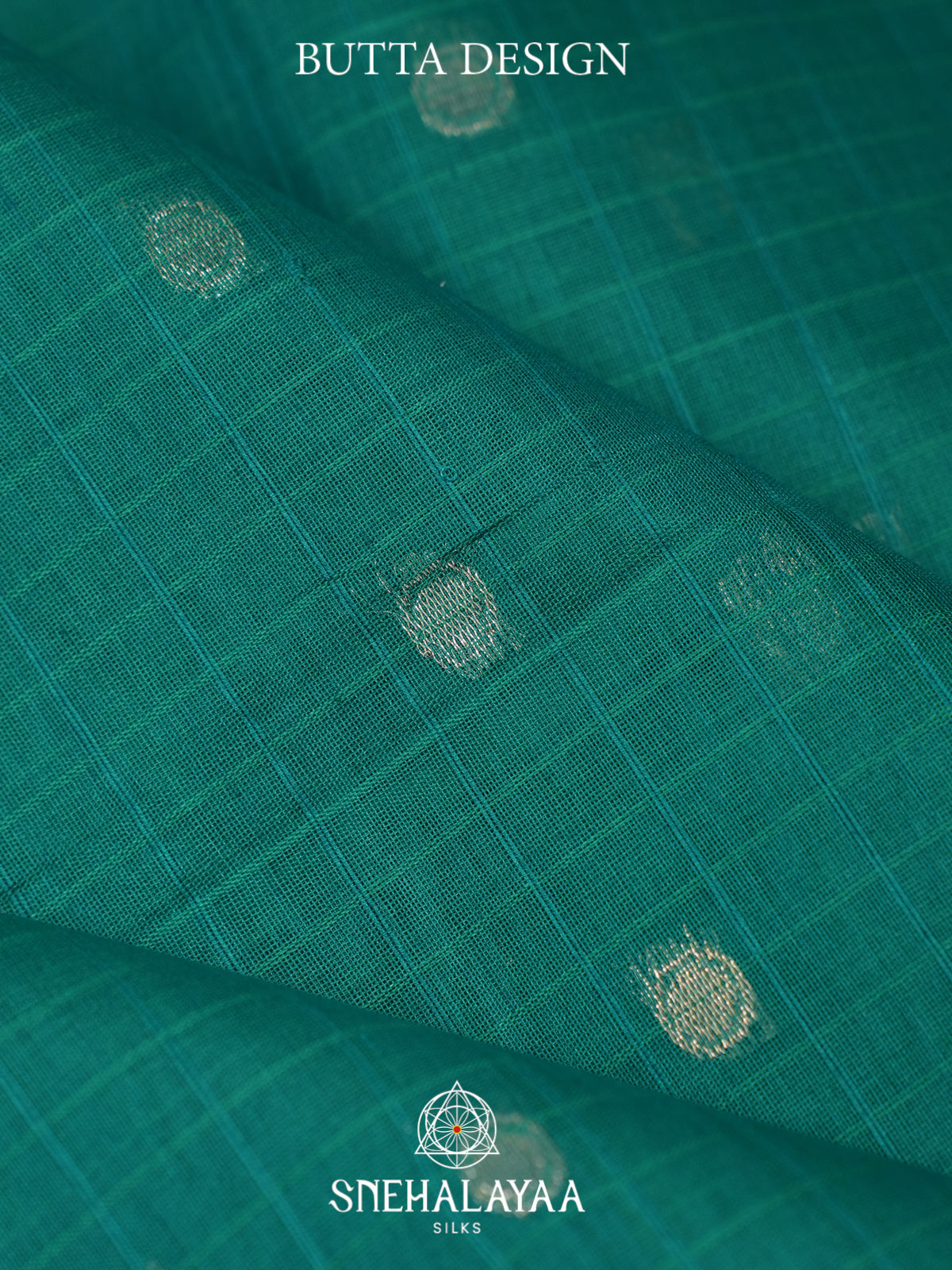 Teal Green Kora Silk Cotton Saree