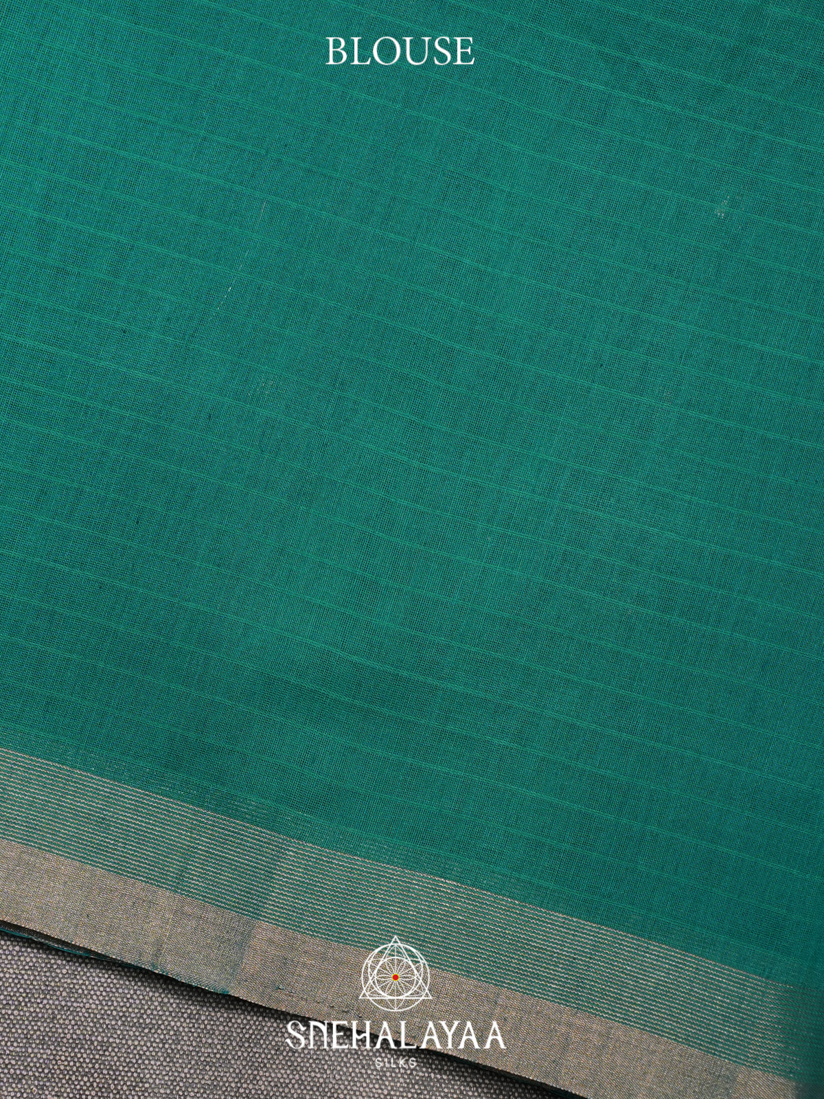 Teal Green Kora Silk Cotton Saree