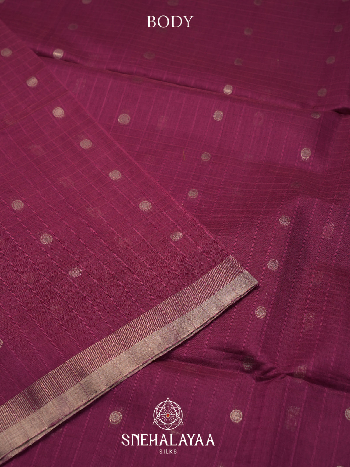 Magenta Kora Silk Cotton Saree