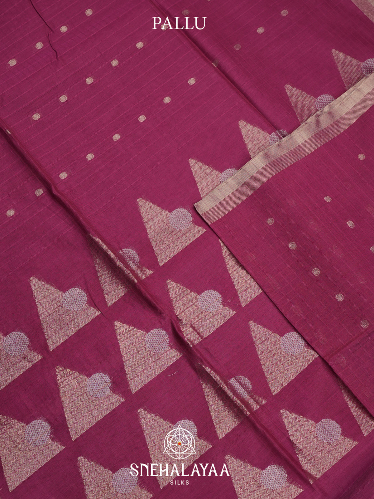 Magenta Kora Silk Cotton Saree
