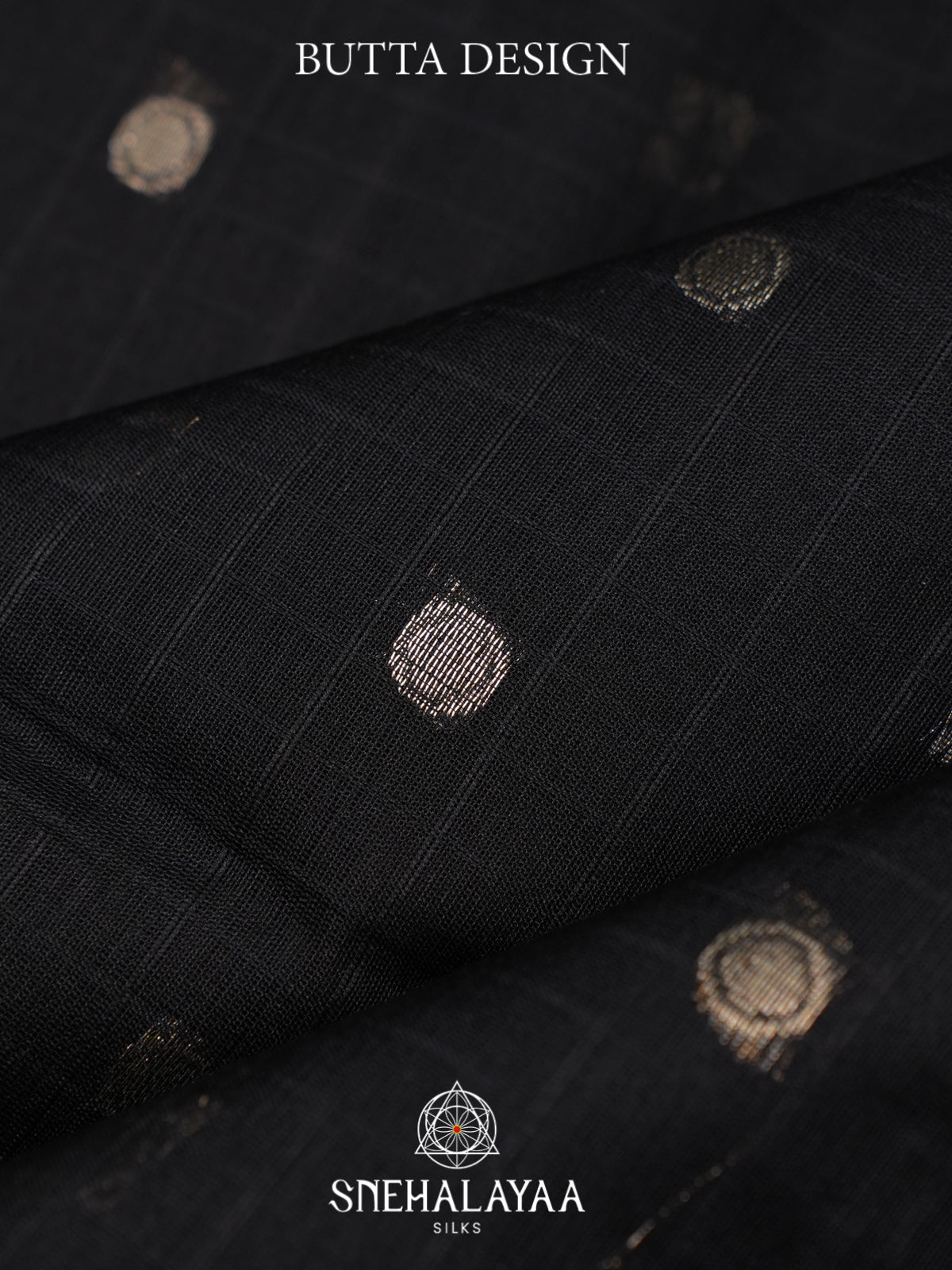 Black Kora Silk Cotton Saree