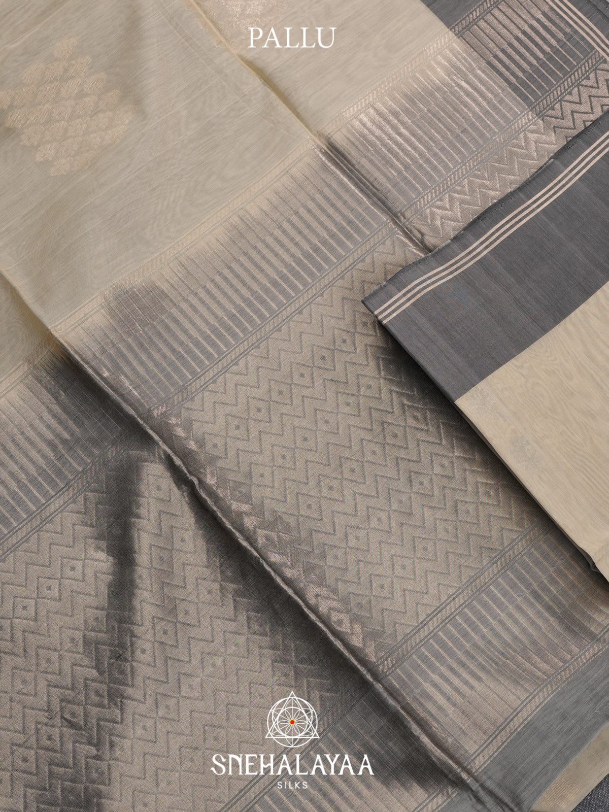 Beige Kora Silk Cotton Saree