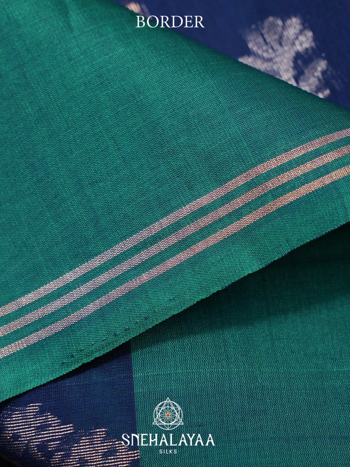 Blue Kora Silk Cotton Saree
