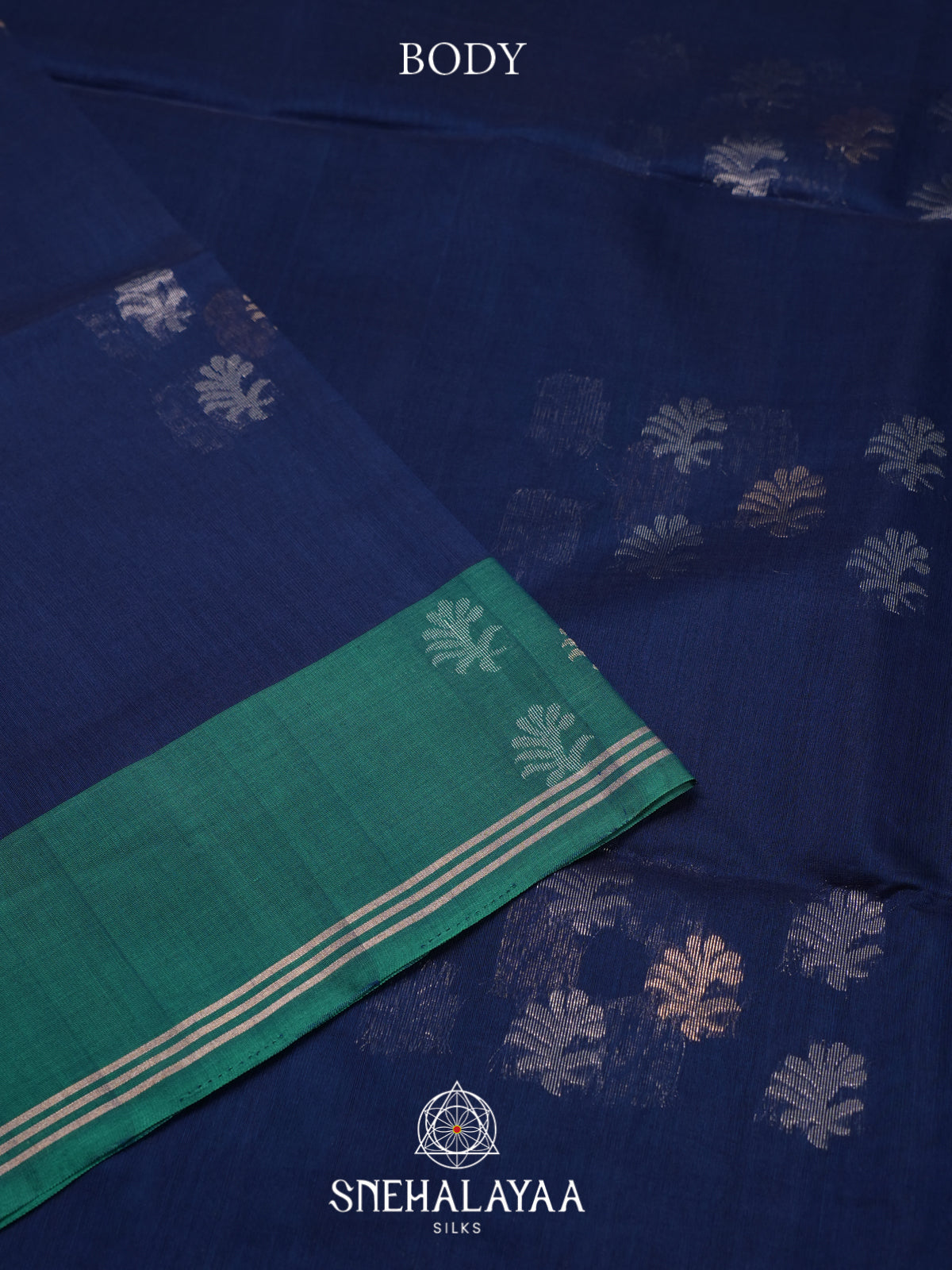 Blue Kora Silk Cotton Saree
