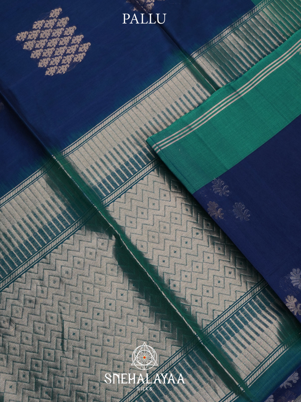 Blue Kora Silk Cotton Saree