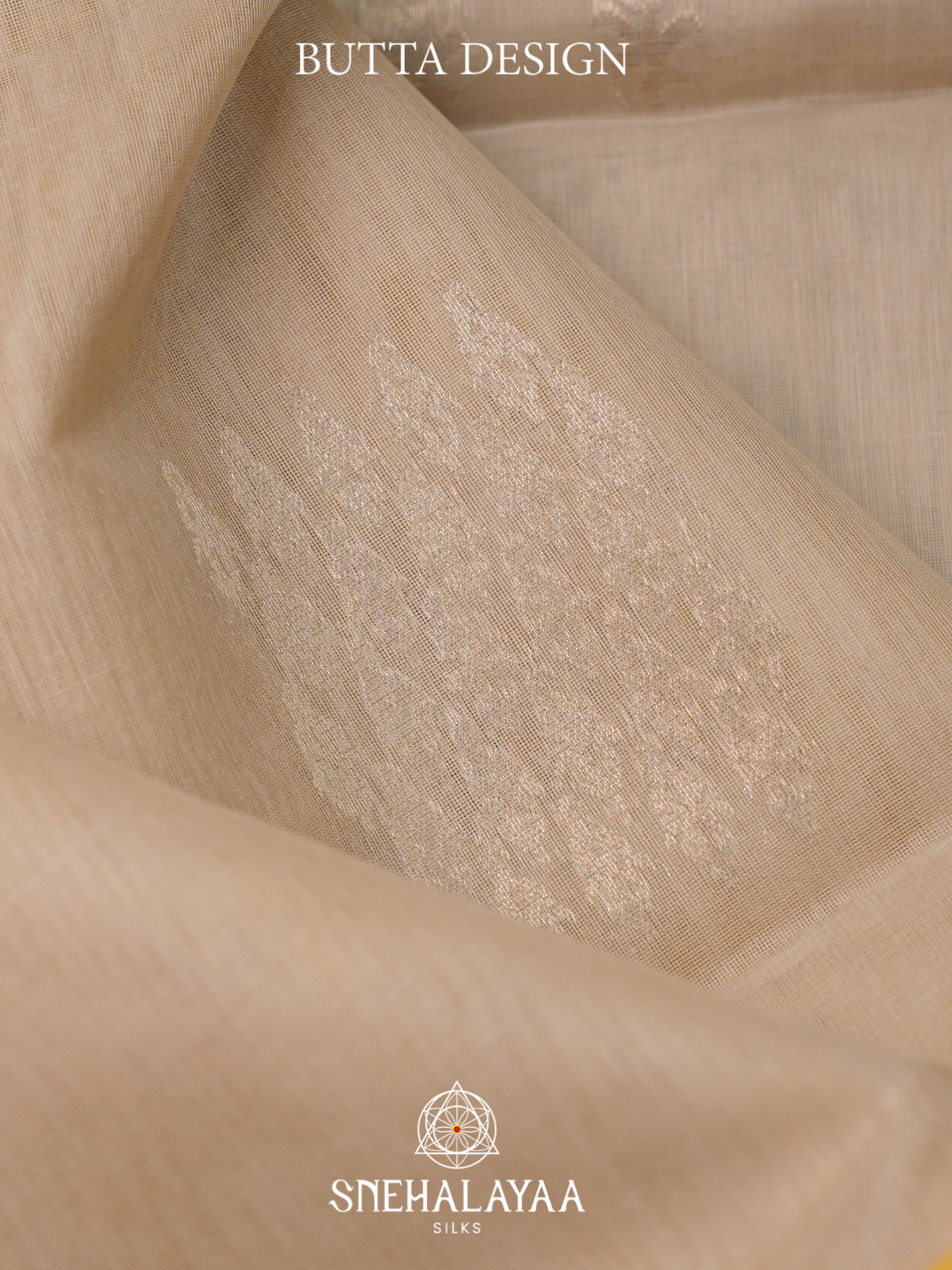 Beige Kora Silk Cotton Saree