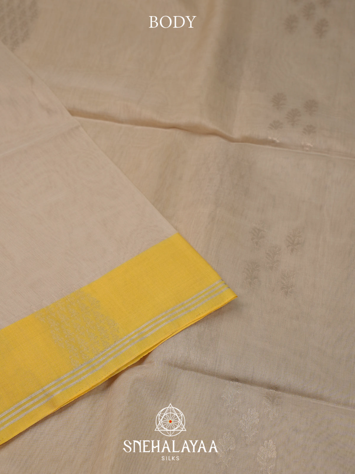 Beige Kora Silk Cotton Saree