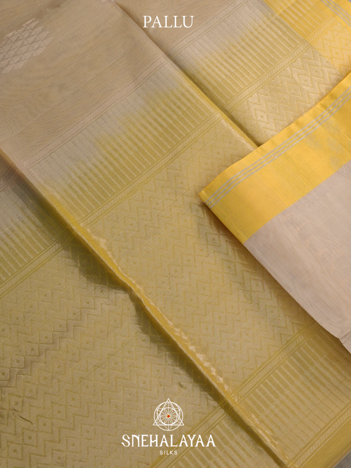 Beige Kora Silk Cotton Saree