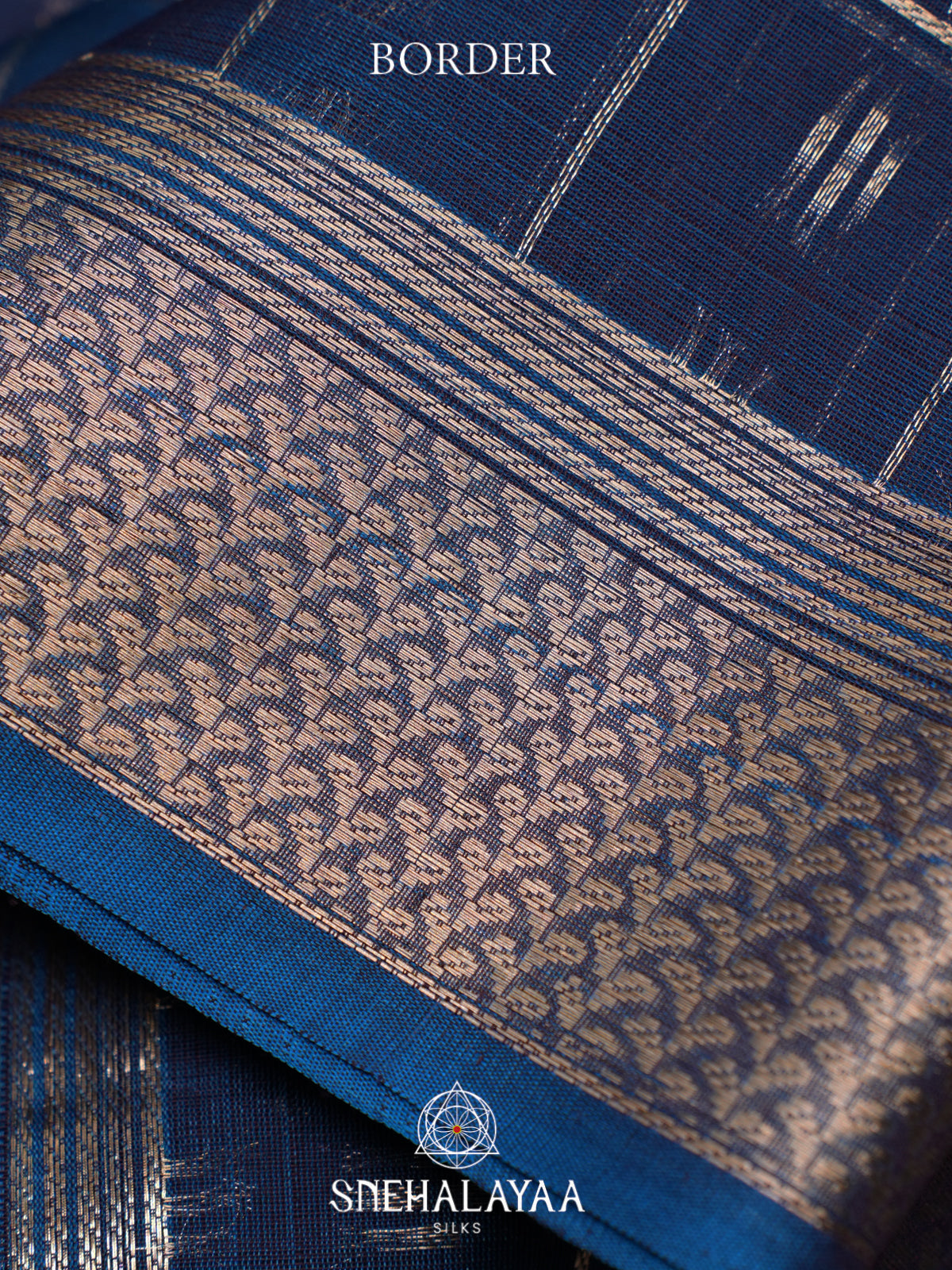Peacock Blue Kora Silk Cotton Saree