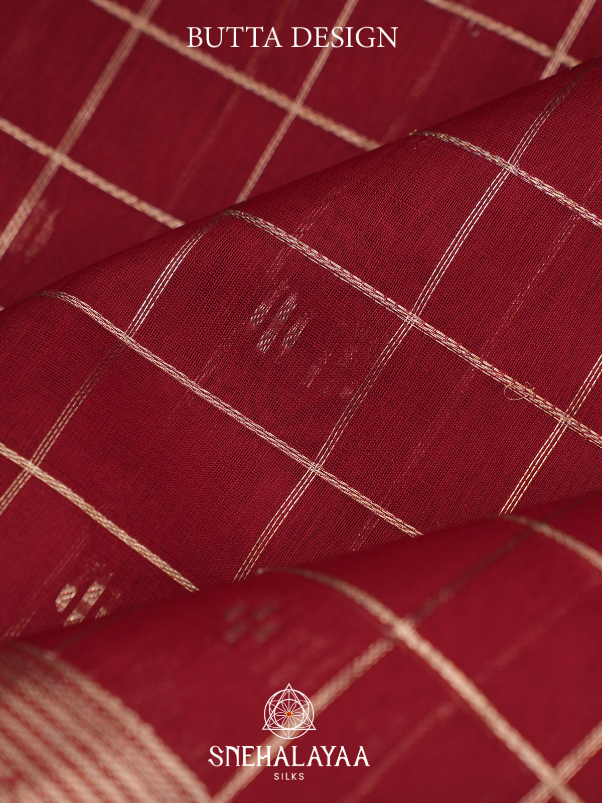 Maroon Kora Silk Cotton Saree