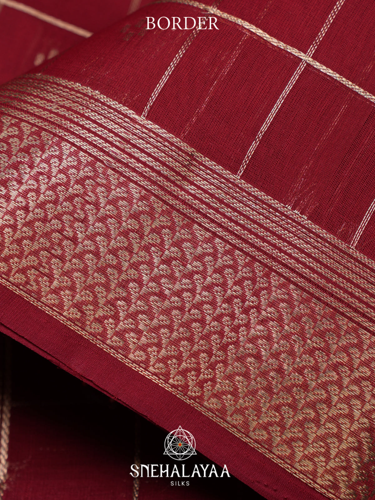 Maroon Kora Silk Cotton Saree