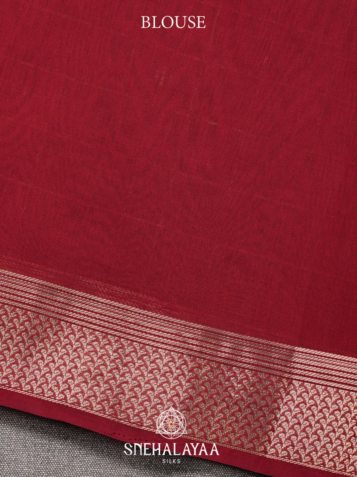 Maroon Kora Silk Cotton Saree