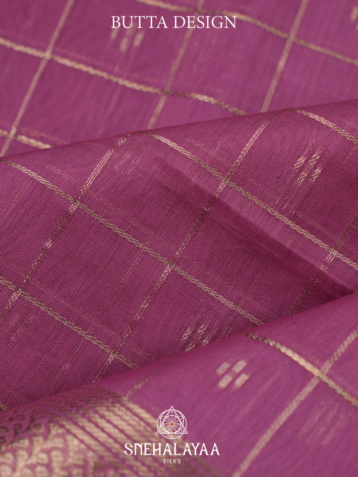 Mauve Kora Silk Cotton Saree