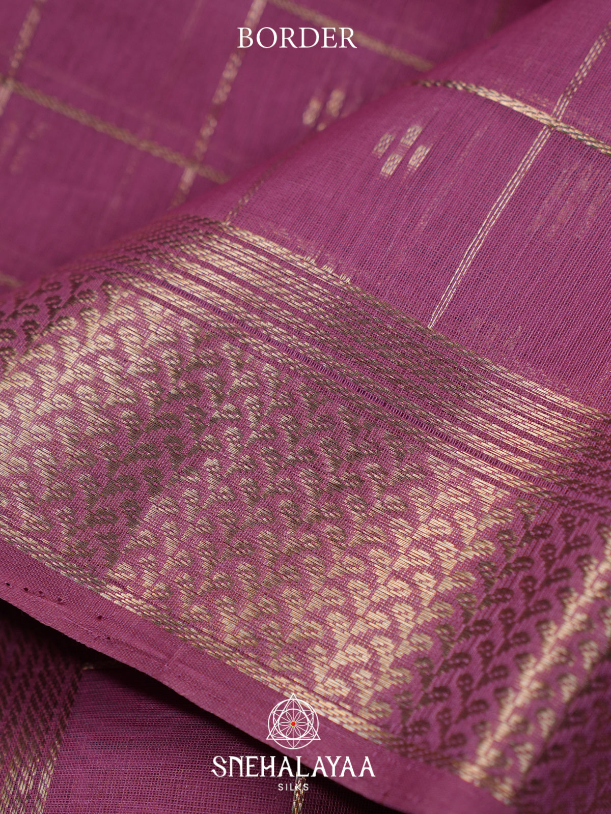 Mauve Kora Silk Cotton Saree