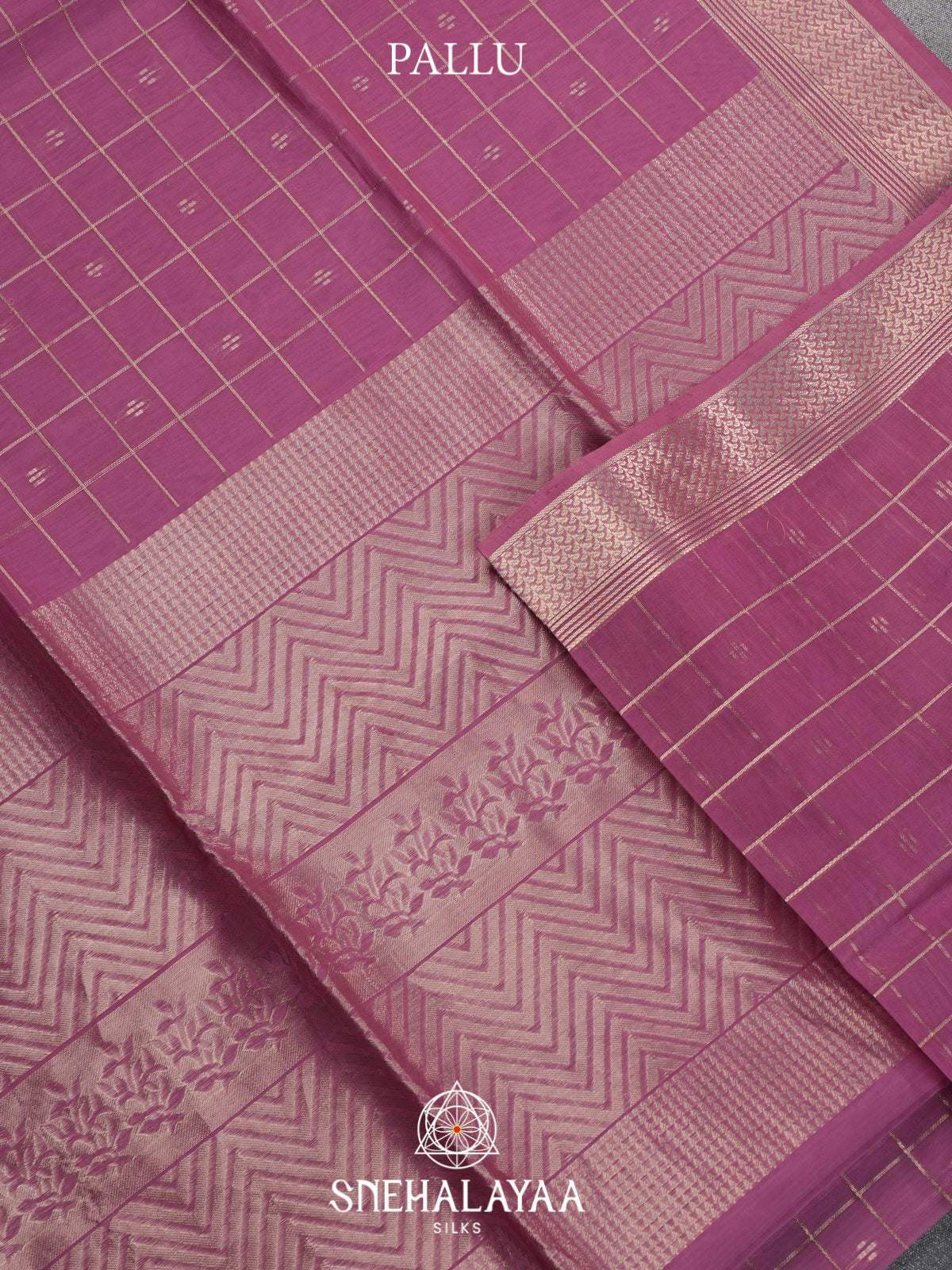 Mauve Kora Silk Cotton Saree
