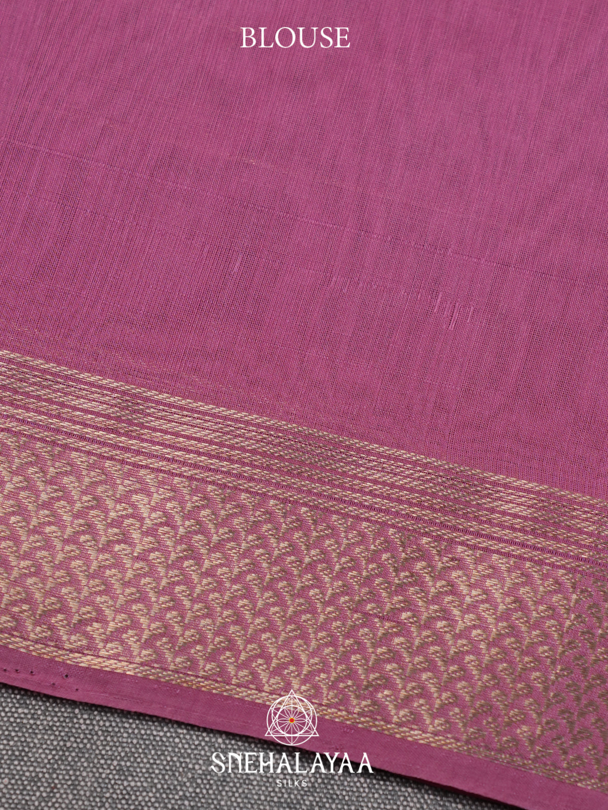 Mauve Kora Silk Cotton Saree