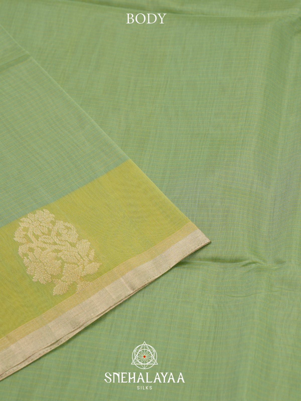 Pista Green  Kora Silk Cotton Saree