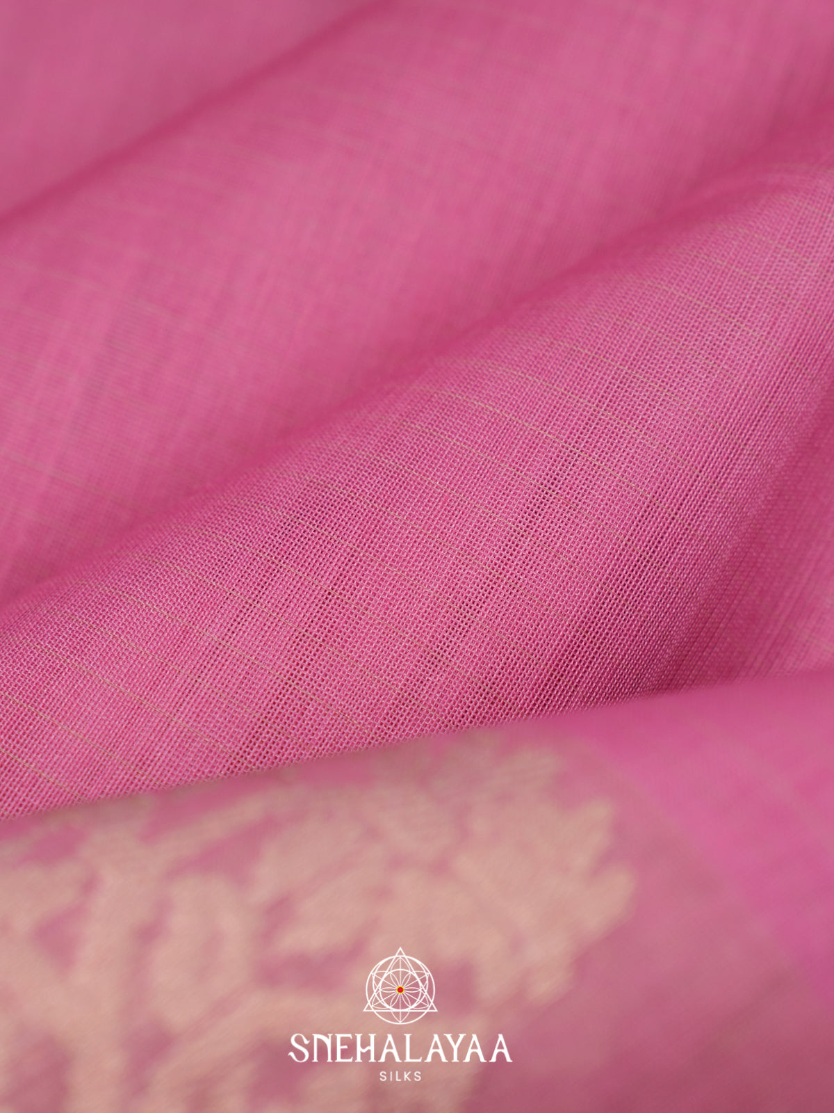 Pink Kora Silk Cotton Saree