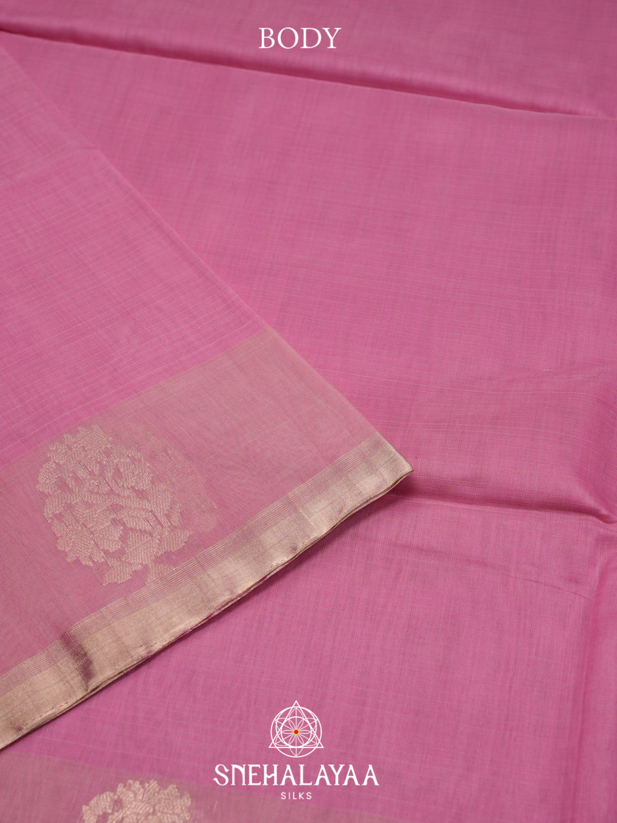 Pink Kora Silk Cotton Saree