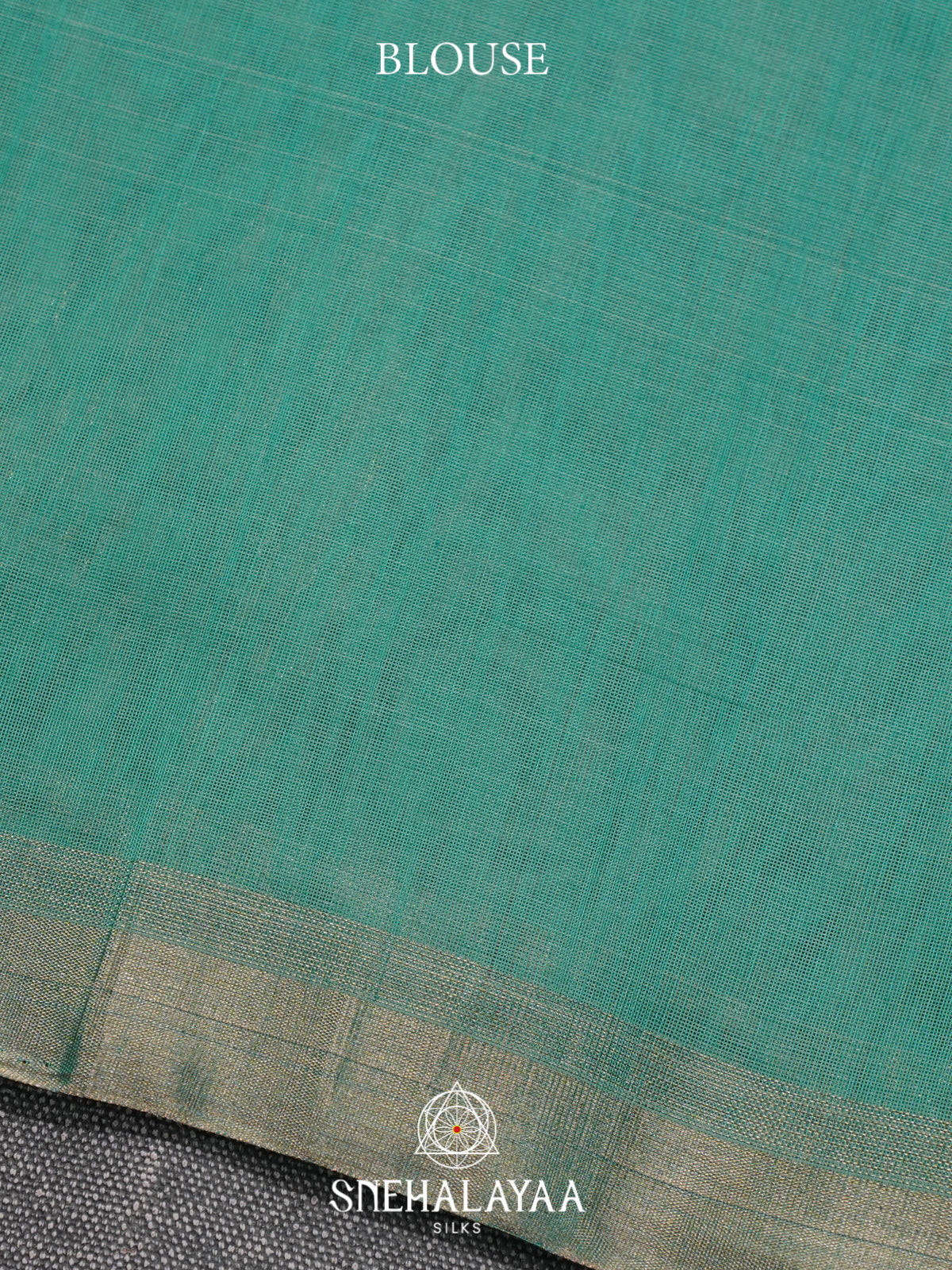 Teal Kora Silk Cotton Saree