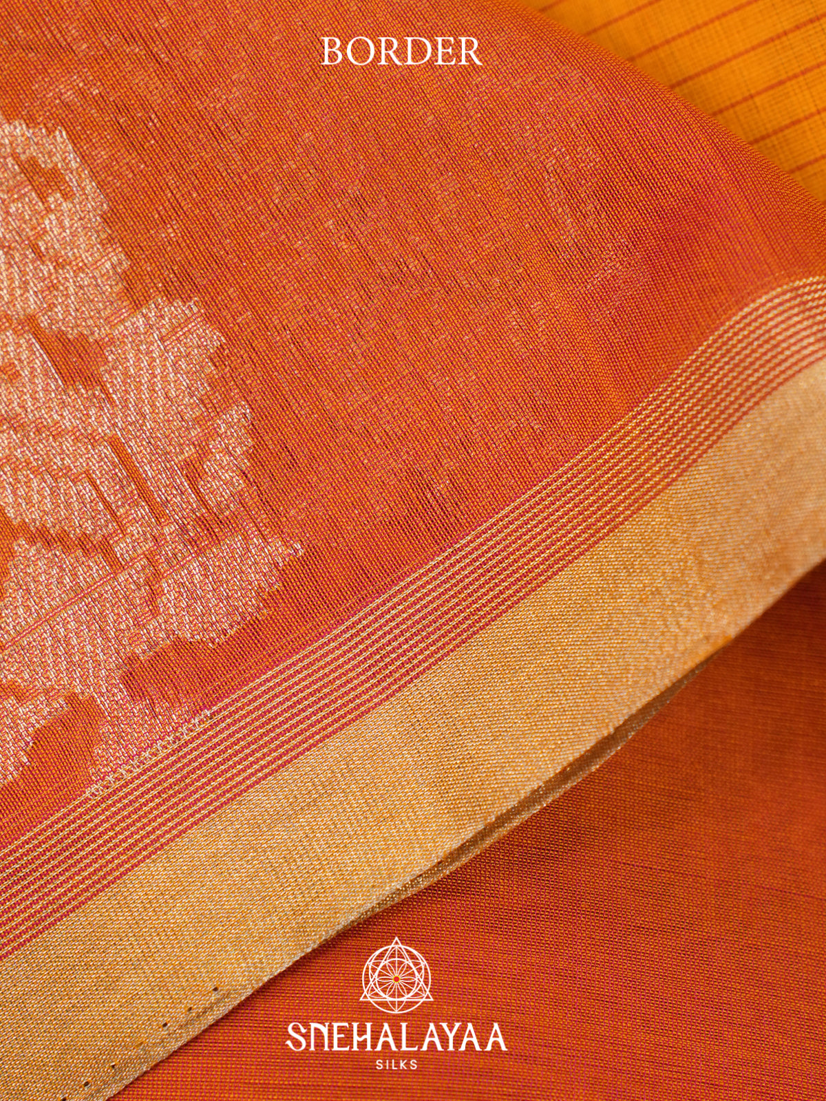 Mustard Kora Silk Cotton Saree