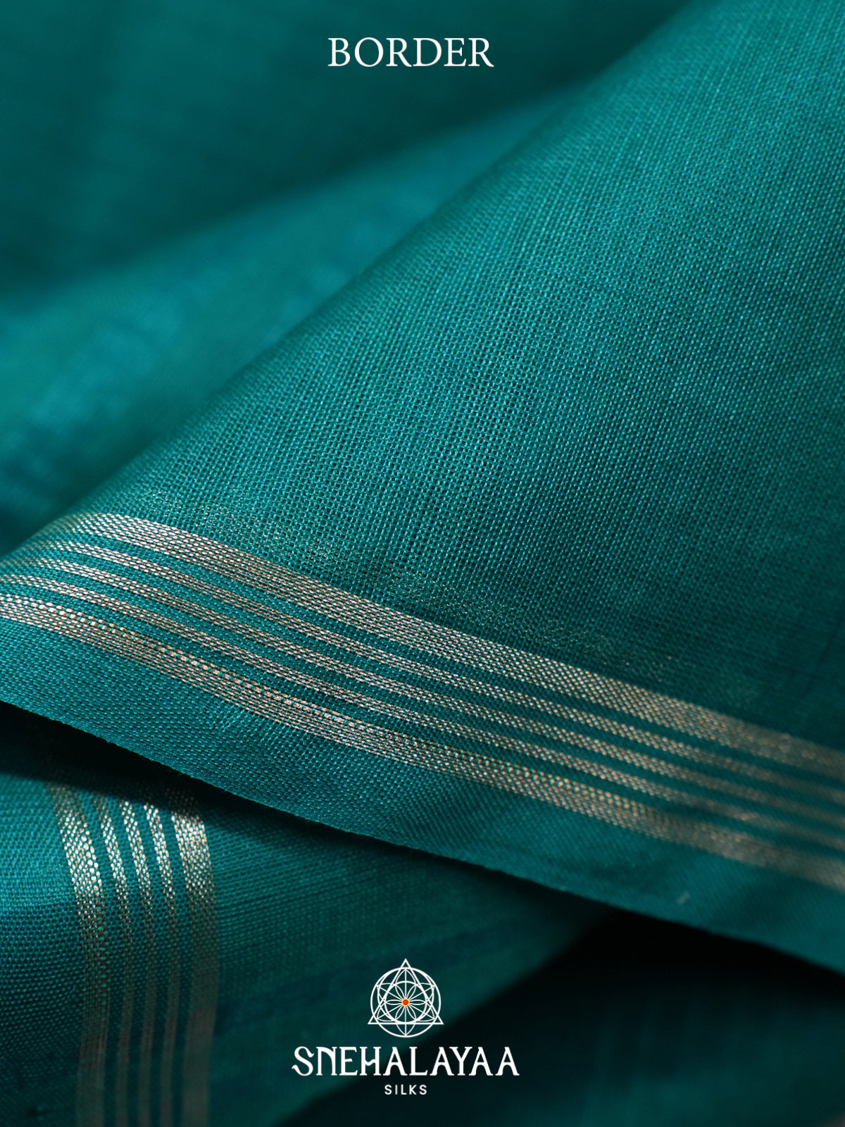 Teal Green Kora Silk Cotton Saree
